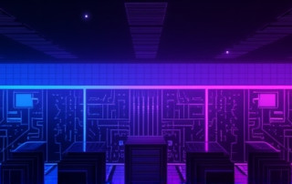 Futuristic dark-themed dashboard with graphs and data visualizations highlighting email security analysis