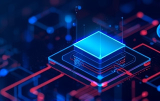 Professional man working on a cybersecurity dashboard displayed on a modern laptop